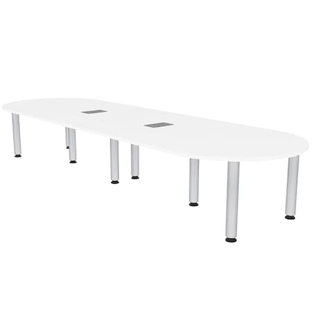 Skutchi Designs 45 in W, 120 in L, 29 in H, Engineered Wood Top, White H-RAC-46119PT-09-EL
